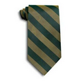 School Stripes Polyester Tie - Kelly Green/Gold